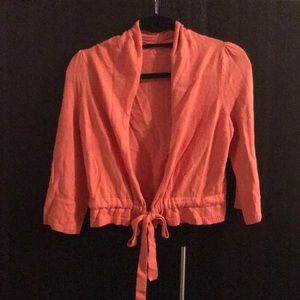 Soft Cantaloupe-Colored cropped sweater